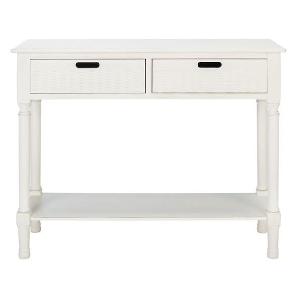 Safavieh Landers 2 Drawer Console Table, Distressed White CNS5710A - main